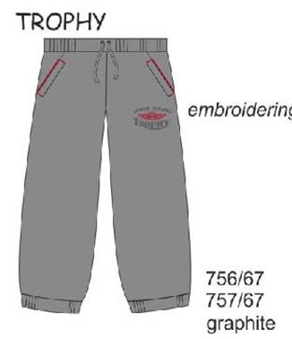 CORNETTE 756/67 TROPHY графит брюки спорт для мальчиков 