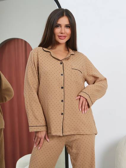 2302 пижама женская коричневый