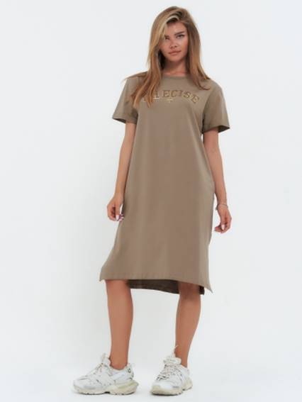 Платье женское uz300175 коричневый