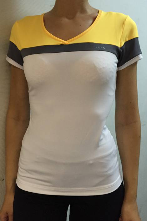 EXTORY TR0671.0001 футболка женская бело-желтый (S-XL)